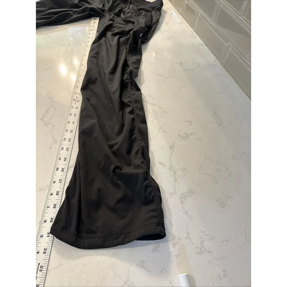 Lululemon Womens Dance Studio Black Elastic Waist Pants Size 4 Mid Rise Athletic